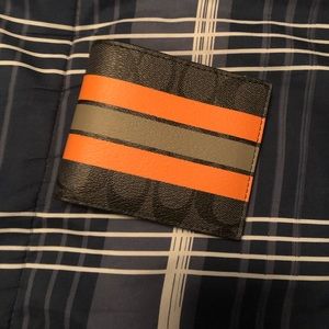 Coach orange Varsity wallet